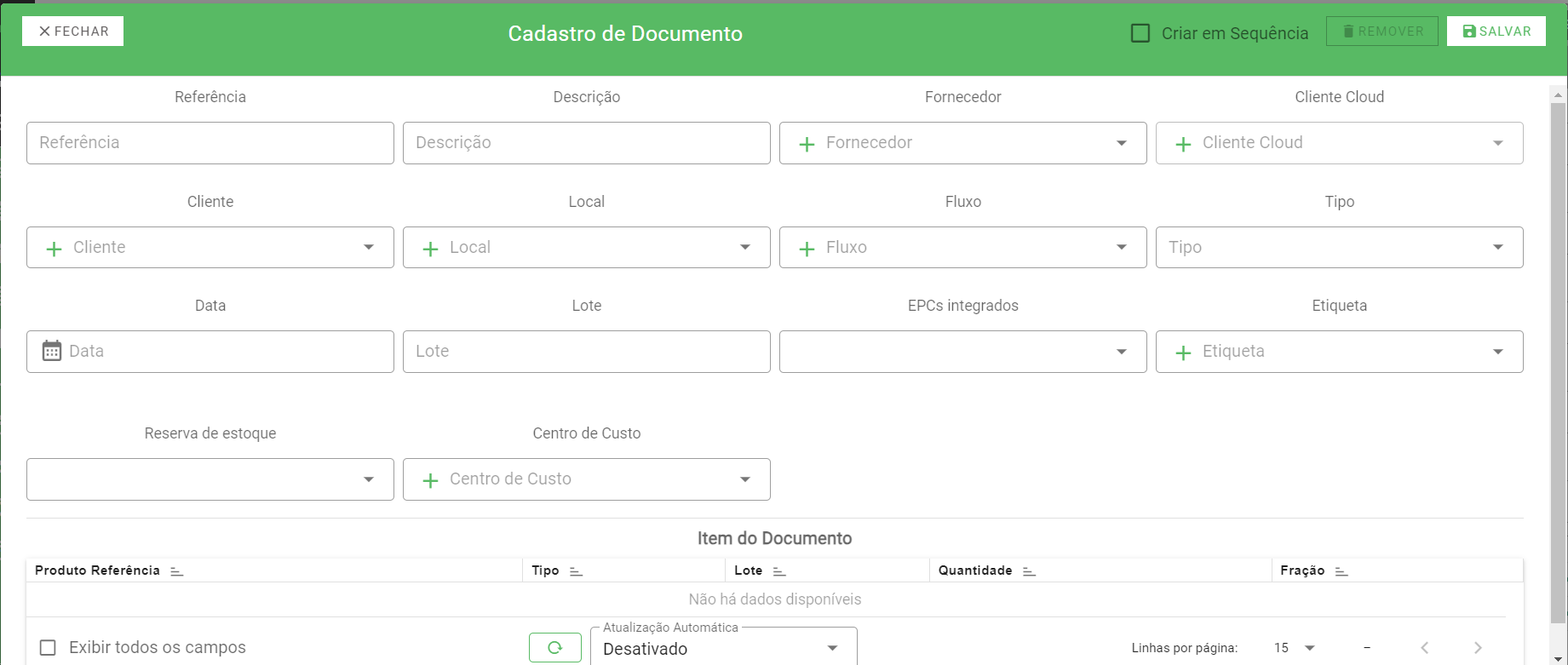 Documentos - Cadastro